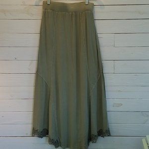 Olive green long skirt (so soft!)